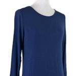 Chico's Chico’s Dress Midi Tee Shirt Scoop Neck 3/4 Sleeves Navy Blue Size 0 Women’s XS Photo 5