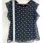 Vince Camuto  Charming Ditsy Floral Ruffle Sleeve Blouse XS Photo 4