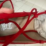 Brash  Size 5 Lace Up Red Heels NEW Pumps Photo 3
