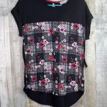 Absolutely Famous Size Small Short Flange Sleeves Printed Floral Front Photo 0