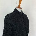 J Jill Black Sherpa Fleece Zip Up Jacket Coat XS Cozy Warm Winter Full Zip Layer Photo 1