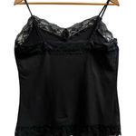 Van Heusen  Black Lace Trim Adjustable Straps Cami Tank Top Layer Large Photo 0