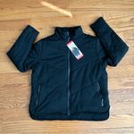 Three Dots Quilted Long Sleeves Front Zipper Pockets Black Jacket Women's Size M Photo 2