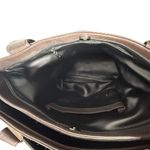 Perlina ‎ Dark Brown Soft Leather Tote Bag Laptop Business Shoulder Handbag Photo 10
