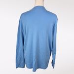 Blair Vintage 90s  Blue Mock Neck Long Sleeve Shirt Size Large Photo 4