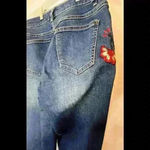 Free People Embroidered Down The Sides Floral Jeans Boho Hippie S4 Photo 7