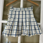 Princess Polly  Blue White Plaid Pleated School Girl Lona Mini Skirt - XS/S Photo 4