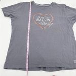 Life is Good  Don't Go Bacon My Heart Grey Cotton T-shirt Tee Women's Size Large Photo 7