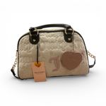 Juicy Couture  Embossed Logo Satchel Dome Bag Heart Charm NWT Photo 1