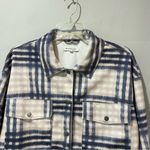 Workshop Republic Clothing Faux Leather Jacket Blue Tan White Women’s Shaket XL Photo 2