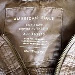 American Eagle  Jacket Women XS Burgundy Zip Up Utility Military‎ Hoodie Photo 1