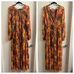 ALC Frank A.L.C. Valentina Gathered Floral-Print Silk-Crepon Maxi Dress 6 Photo 4