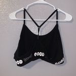 No Boundaries  black Good Vibes racerback sports bra Photo 3