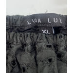 Luna Luz Black Patchwork Floral Eyelet Maxi Dress Boho Cottage Lagenlook Size XL Photo 4