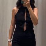 ZARA  little black dress cutout rhinestone bow halter neck mini evening cocktail Photo 0