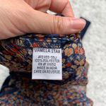 Vanilla Star Jeans Blue Floral Print Chiffon cami Tank Top Photo 6