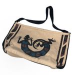 El Paso Saddle Blanket Co Cotton Tote Gecko Print Southwest Design Tan Photo 4