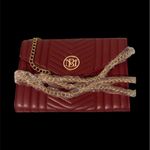 Badgley Mischka V Quilting Center Quilted Vegan Leather w/ Gold Chain Crossbody Photo 8