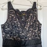 LBD with lace bodice and pleated satin skirt. Size M Black Size M Photo 1