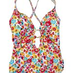New Bleu 1 Piece Swimsuit Womens 10 Colorful Floral Beach Travel Resort Swimwear Yellow Photo 4