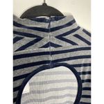 T Alexander Wang Dress Size S NEW Women's Velour Long Sleeve Turtle Neck Stripe Gray Photo 5
