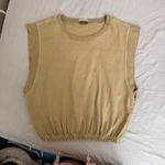 Mother‎ The Swiper Crop Top Bronze Mist Tan Size Small Elastic Band Sleeveless Photo 11