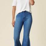 Vibrant Miu Blue Flare Jeans Photo 0