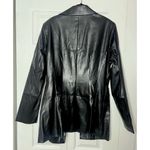 ASOS ASYOU Black Faux Leather Buckle Detail Cinched Waist Blazer Size 10 Large Photo 8