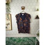 Evereve  Lavender Tinslee Floral Smocked Mesh Top - Size - Small Photo 1