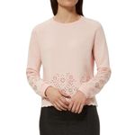 Rebecca Minkoff Morgan Scalloped Eyelet Pullover Sweatshirt in Light Pink Photo 7