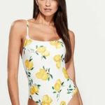 Kate Spade NWT  Lemon Print One Piece Swimsuit White Yellow Photo 0