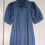 Ann Taylor  jean shirt dress  , belt optional
Puffy sleeves Photo 0