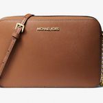 Michael Kors  Jet Set Large Saffiano Leather Crossbody Bag Luggage Photo 1