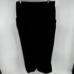 Lisa Bayne Wide Leg Pants Lagenlook Pockets Loose Fit Stretch Black Large Photo 3