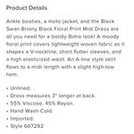 Black Swan Floral Midi Wrap Dress Photo 8