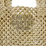 Jean Paul Gaultier Parfums Sparkling Straw Tote Bag Handbag Gold Photo 7