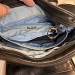 Vintage PERLINA New York‎ Black Genuine Leather Sling Crossbody Bag EUC Photo 2