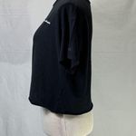 PINK - Victoria's Secret PINK Victoria’s Secret Black Cropped “No More Drama” Tee Size Medium Photo 2