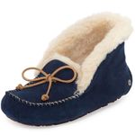 UGG Leather Fur Alena Slipper Moccasins Size 6 Photo 0