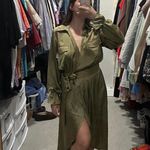 Ramy Brook Laney Satin Midi Dress Soft Green 8 Photo 9