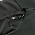 ZARA Black Open-Back Long Sleeve Crop Top Photo 4