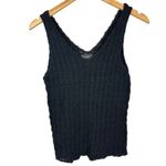 Nicole Miller  Vintage Knitwear Linen Blend Top Black Size Medium Indie Sleeze Photo 3