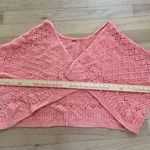 Free People  Cropped Knit Cardifan Sweater Wing Sleeve Coral Small‎ Spring Photo 7