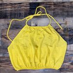 ZARA  mustard yellow Halter top size large Photo 0