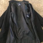 London Fog Rain Coat Black Trench Coat Mid length Dress Jacket Belted Size Small Photo 6