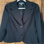 Josephine Chaus  2 Button Blazer Sport Coat Womens 12 Black Shoulder Pads Photo 0