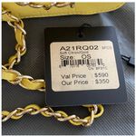 St. John  Women's Yellow Logo Chain Leather Purse Shoulder Bag Photo 2