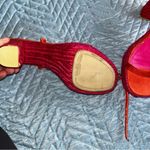 Esprit  pink block heel woven sandals size 9 Photo 3