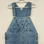 Christopher & Banks Christopher Banks Overalls Large Denim Cottage Core Embroider Bib Floral Prairie Photo 7