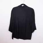 Reformation Collared Button Front Half Sleeve Slouch Oversize Lightweight Blouse Photo 3